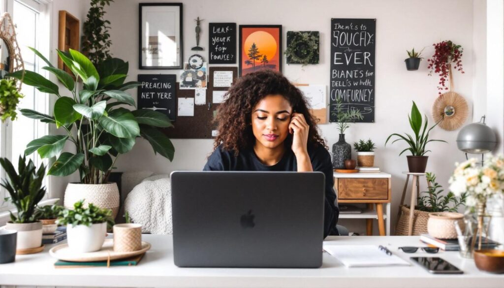 entrepreneur travaillant sur ordinateur avec petit budget.2